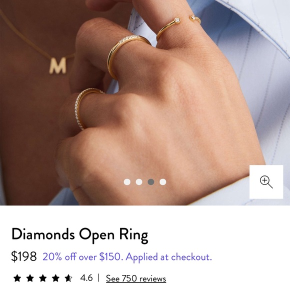 Mejuri Diamonds Open Ring - Picture 2 of 7